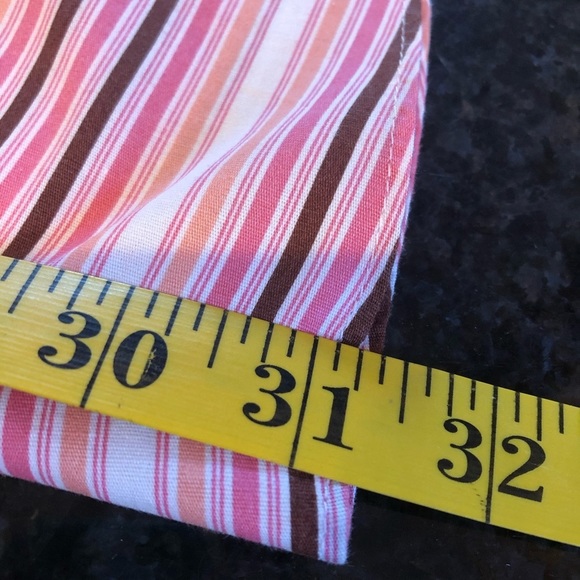 Teeze Me strapless pink brown orange striped Dress size 5 - Picture 6 of 8